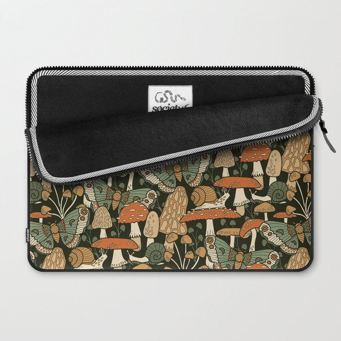 Mushroom Garden Winter Night Laptop Sleeve Gallery Image 2