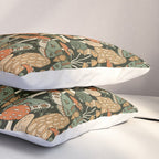 Mushroom Garden Winter Night Pillow Sham Gallery Image 3