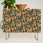 Mushroom Garden Winter Night Credenza Gallery Image 1