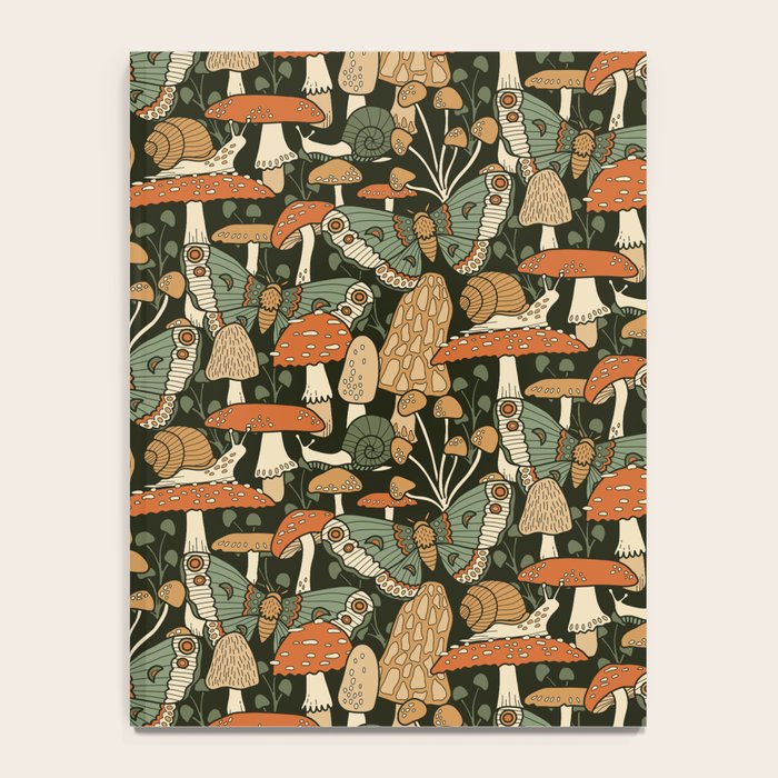 Mushroom Garden Winter Night Notebook Gallery Image 4