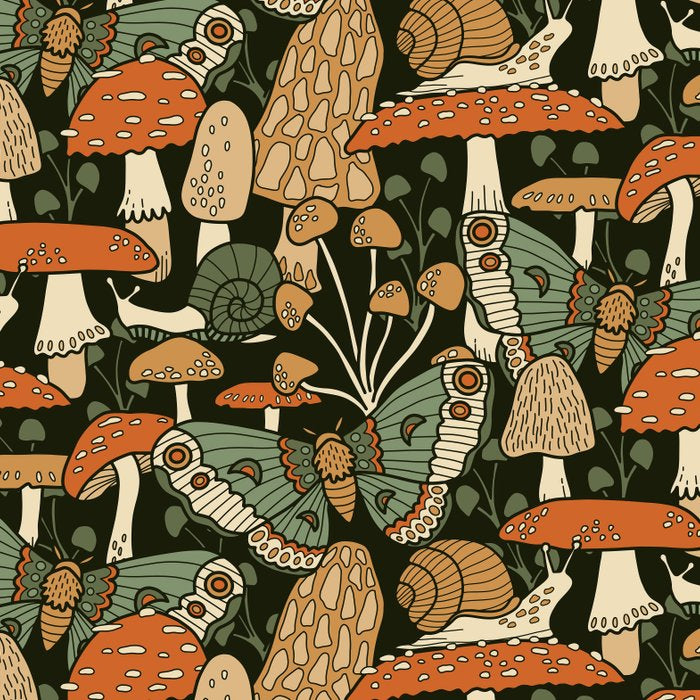 Mushroom Garden Winter Night Coffee Mug Gallery Image 2