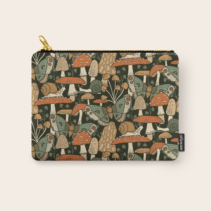 Mushroom Garden Winter Night Carry All Pouch Gallery Image 1