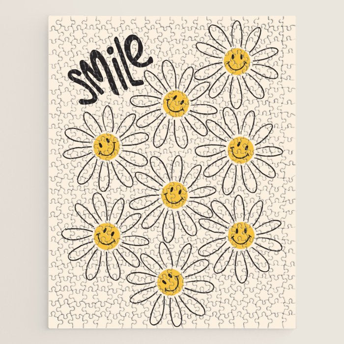 Smiley face 70s Daisy  Jigsaw Puzzle Gallery Image 1