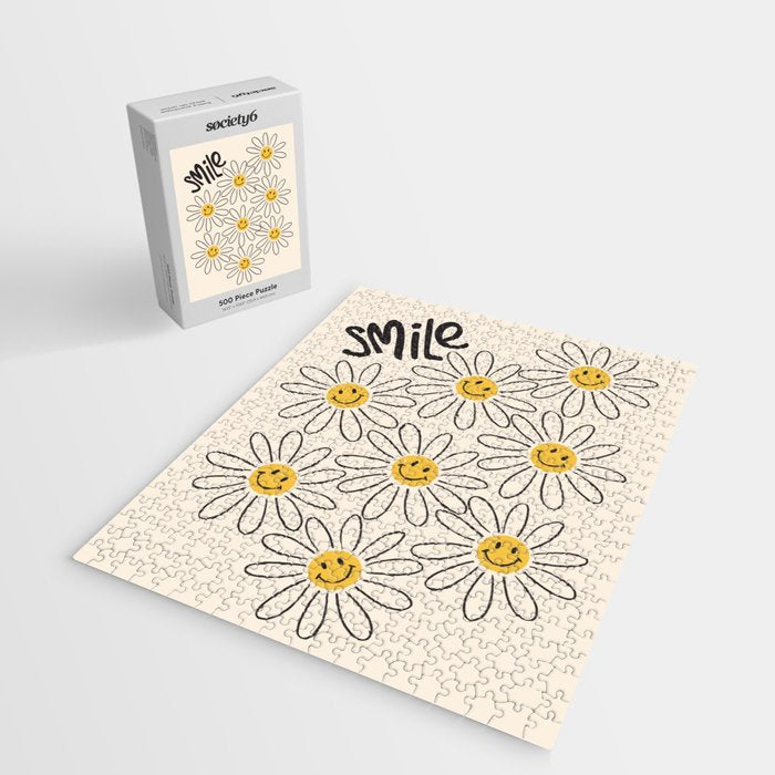 Smiley face 70s Daisy  Jigsaw Puzzle Gallery Image 2