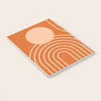 Mid Century Modern Geometric 194 in Orange Shades Notebook Gallery Image 3