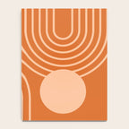 Mid Century Modern Geometric 194 in Orange Shades Notebook Gallery Image 4