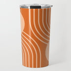 Mid Century Modern Geometric 194 in Orange Shades Travel Mug Gallery Image 1