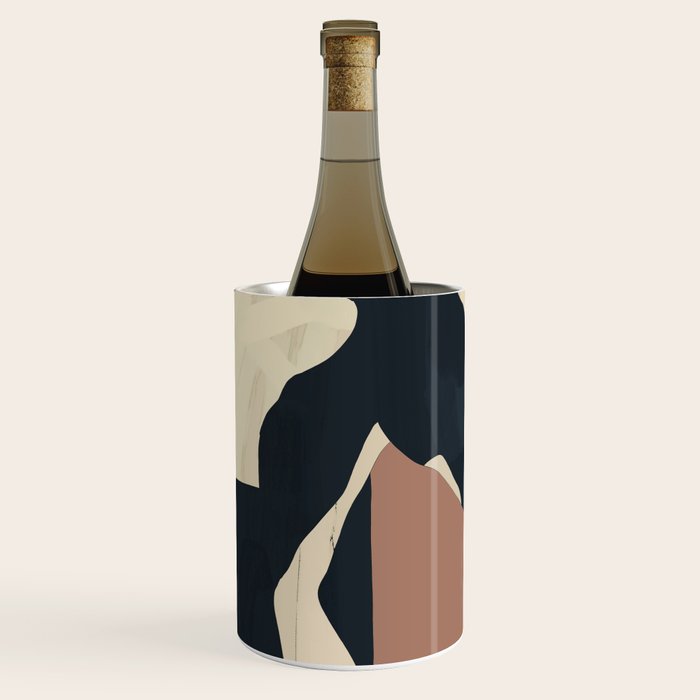 Abstract Minimal Horse Mocha Mousse Wine Chiller Gallery Image 1
