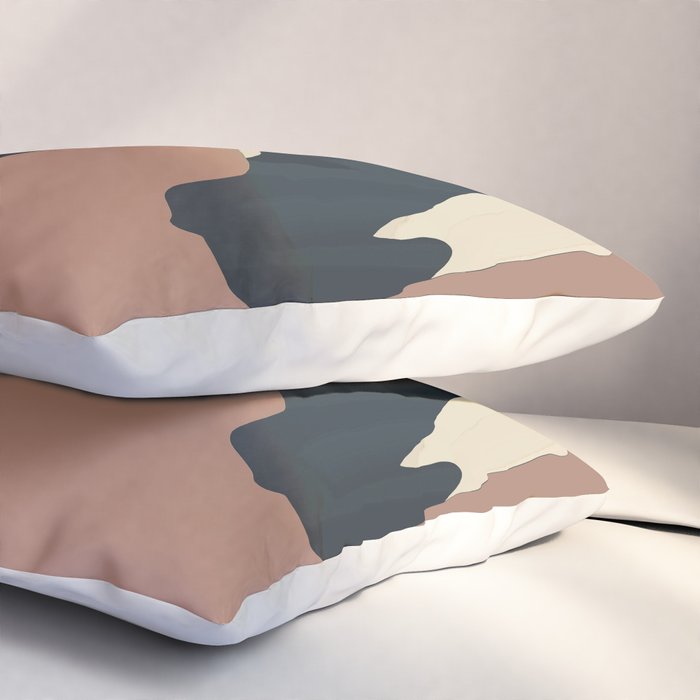 Abstract Minimal Horse Mocha Mousse Pillow Sham Gallery Image 3