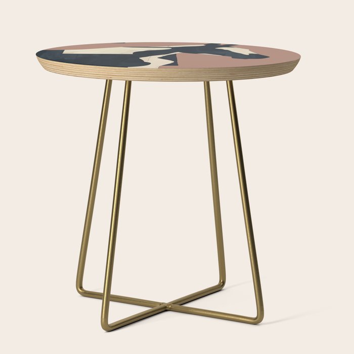 Abstract Minimal Horse Mocha Mousse Side Table Gallery Image 1