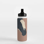 Abstract Minimal Horse Mocha Mousse Water Bottle Gallery Image 2