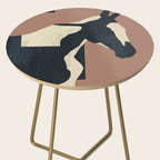 Abstract Minimal Horse Mocha Mousse Side Table Gallery Image 2