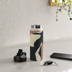 Abstract Minimal Horse Mocha Mousse Water Bottle Gallery Image 4