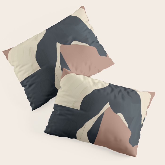 Abstract Minimal Horse Mocha Mousse Pillow Sham Gallery Image 3