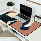 Abstract Minimal Horse Mocha Mousse Desk Mat Gallery Image 2