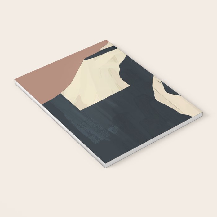 Abstract Minimal Horse Mocha Mousse Notebook Gallery Image 3