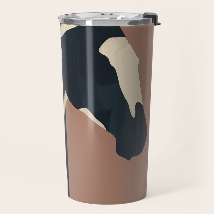 Abstract Minimal Horse Mocha Mousse Travel Mug Gallery Image 2