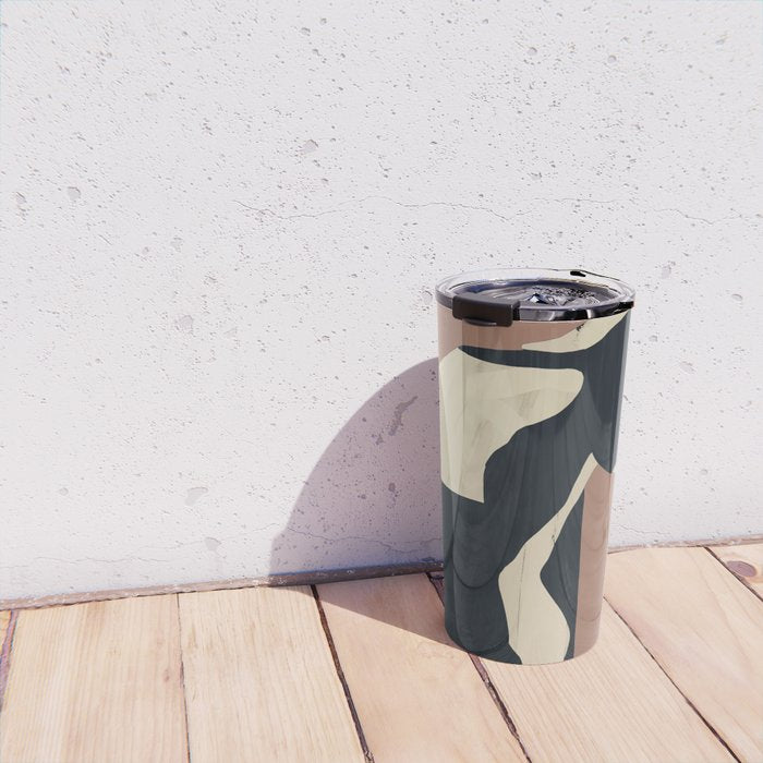 Abstract Minimal Horse Mocha Mousse Travel Mug Gallery Image 4
