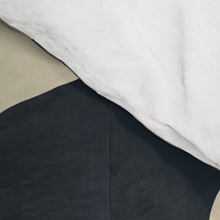 Abstract Minimal Horse Mocha Mousse Comforter Gallery Image 4