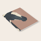 Abstract Minimal Horse Mocha Mousse Notebook Gallery Image 2