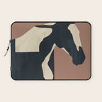 Abstract Minimal Horse Mocha Mousse Laptop Sleeve Gallery Image 1