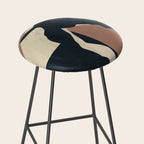 Abstract Minimal Horse Mocha Mousse Stool Gallery Image 2