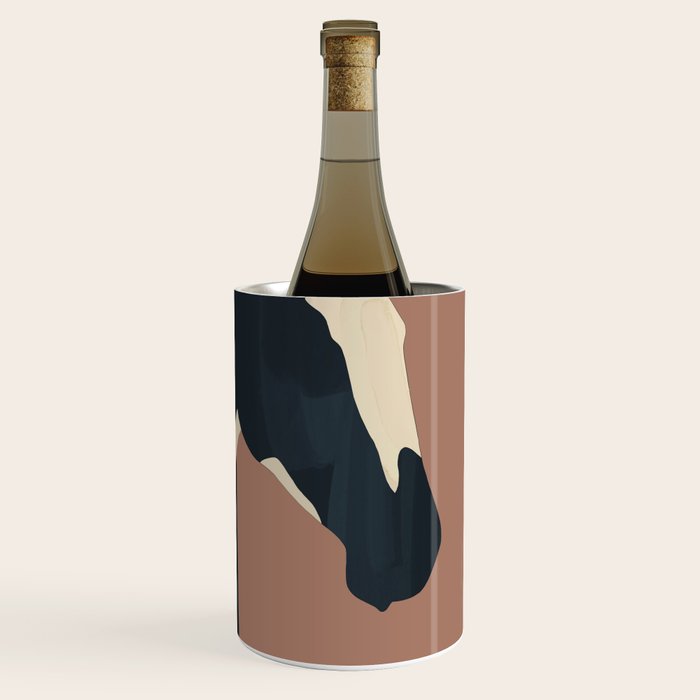 Abstract Minimal Horse Mocha Mousse Wine Chiller Gallery Image 3