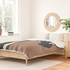 Abstract Minimal Horse Mocha Mousse Duvet Cover Gallery Image 2