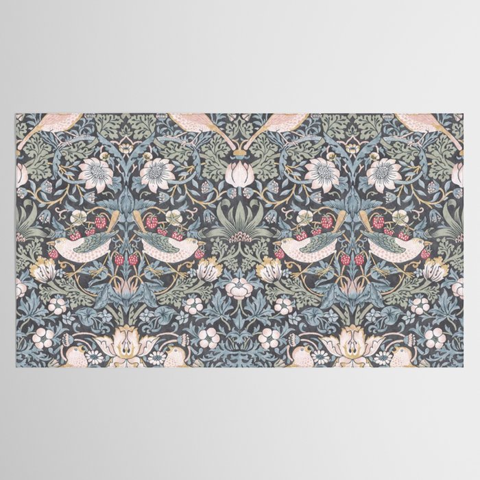 William Morris Strawberry Thief Ink Tablecloth Gallery Image 2