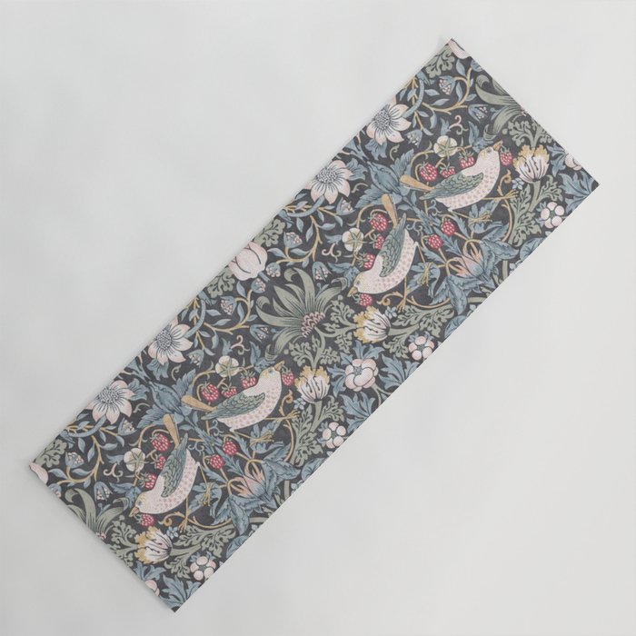 William Morris Strawberry Thief Ink Yoga Mat Gallery Image 1