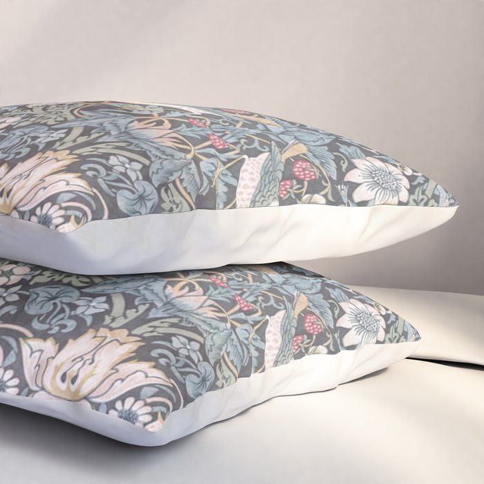 William Morris Strawberry Thief Ink Pillow Sham Gallery Image 3