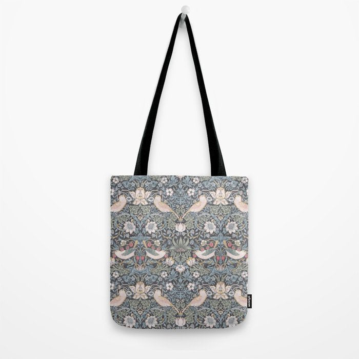 William Morris Strawberry Thief Ink Tote Bag Gallery Image 2