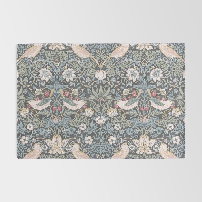 William Morris Strawberry Thief Ink Rug Gallery Image 2