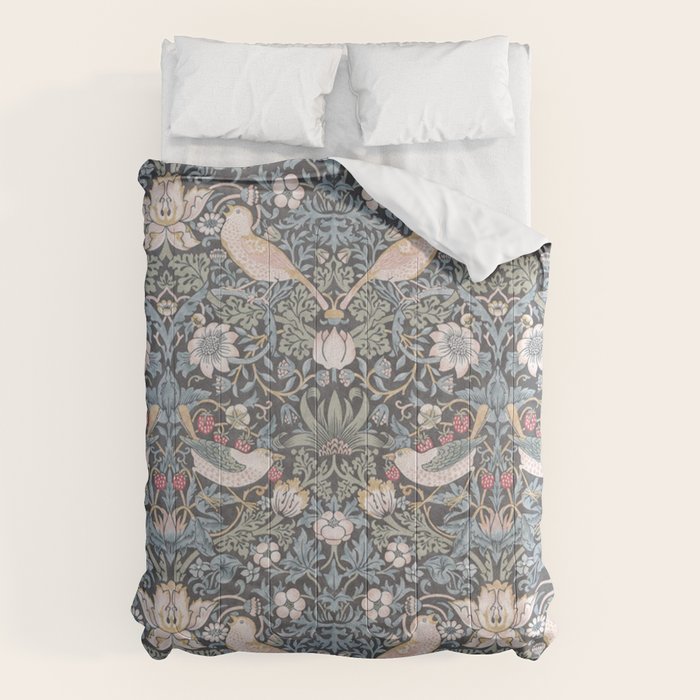 William Morris Strawberry Thief Ink Comforter Gallery Image 6