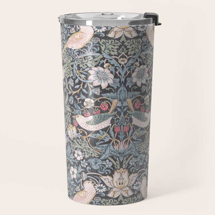 William Morris Strawberry Thief Ink Travel Mug Gallery Image 2