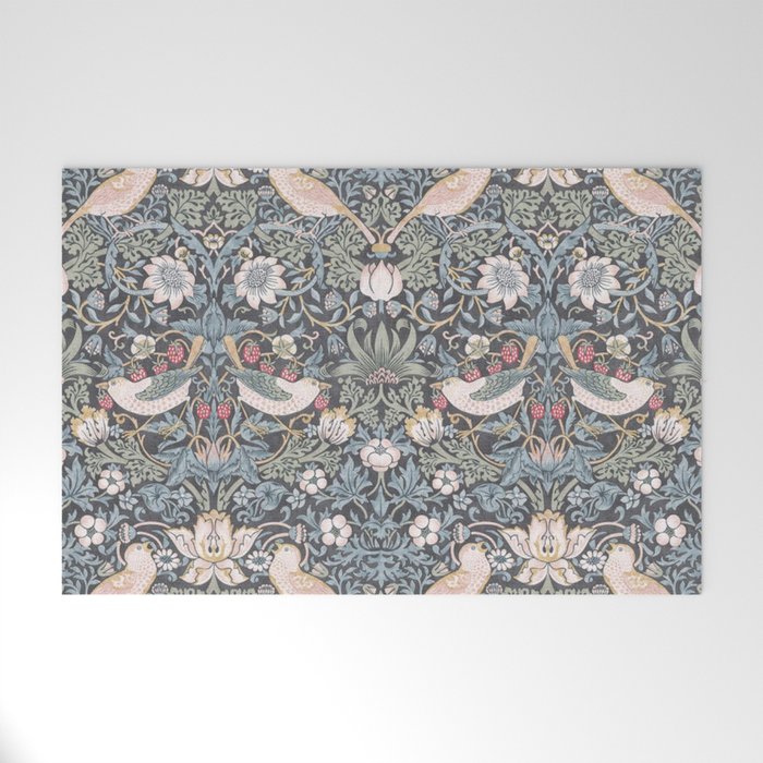 William Morris Strawberry Thief Ink Welcome Mat Gallery Image 1