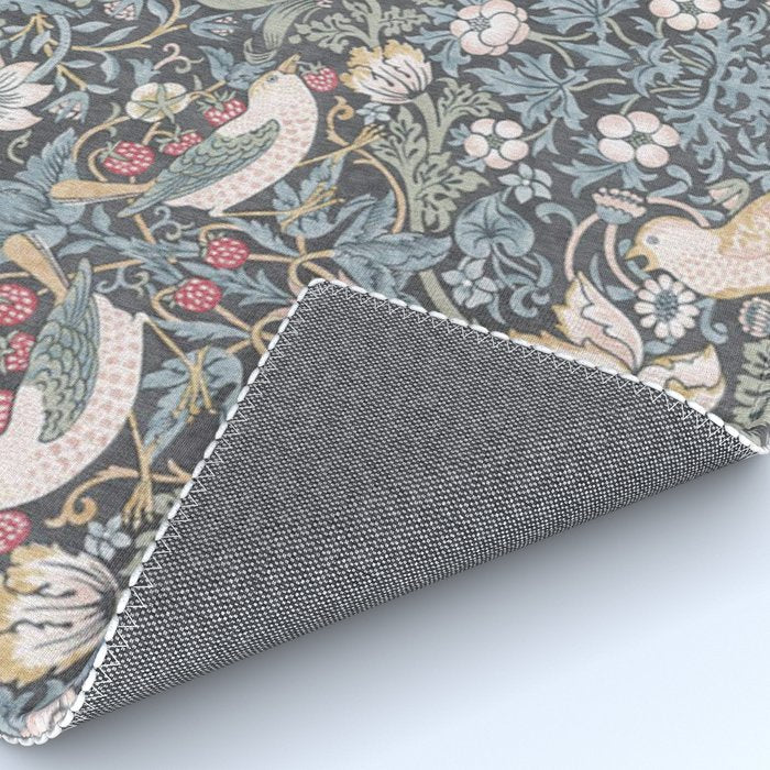 William Morris Strawberry Thief Ink Rug Gallery Image 4