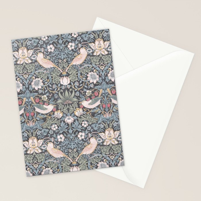 William Morris Strawberry Thief Ink Stationery Card Gallery Image 2
