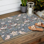 William Morris Strawberry Thief Ink Outdoor Rug Gallery Image 2