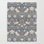 William Morris Strawberry Thief Ink Poster Gallery Image 4