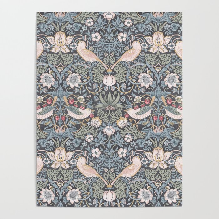 William Morris Strawberry Thief Ink Poster Gallery Image 4