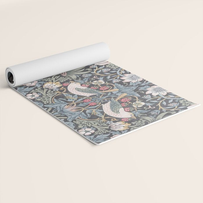 William Morris Strawberry Thief Ink Yoga Mat Gallery Image 2