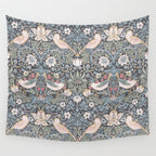 William Morris Strawberry Thief Ink Wall Tapestry Gallery Image 4