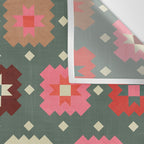 Winter Quilt Stars: Festive Mosaic in Jewel Tones Wall Tapestry Gallery Image 3