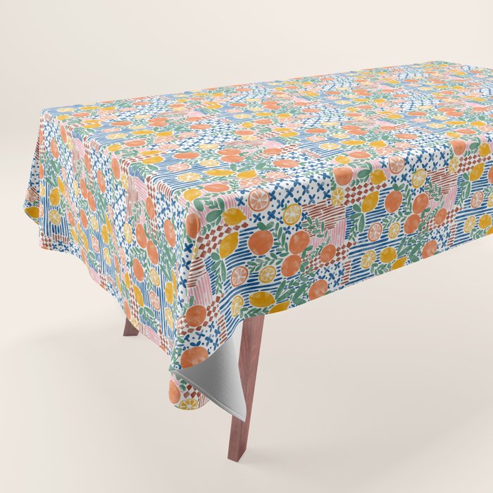 Mediterranean Fusion Citrus Tablecloth Gallery Image 1
