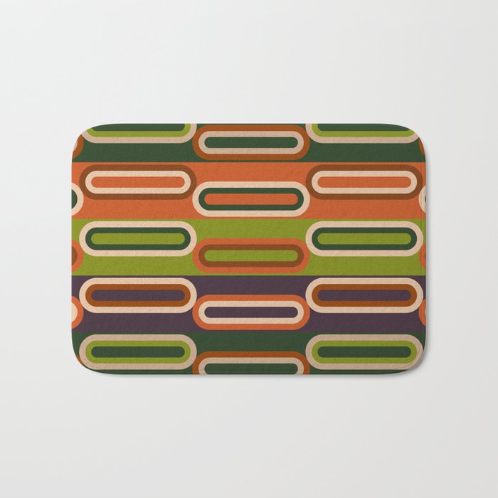 Mid Century Modern Geometry Bath Mat Gallery Image 1