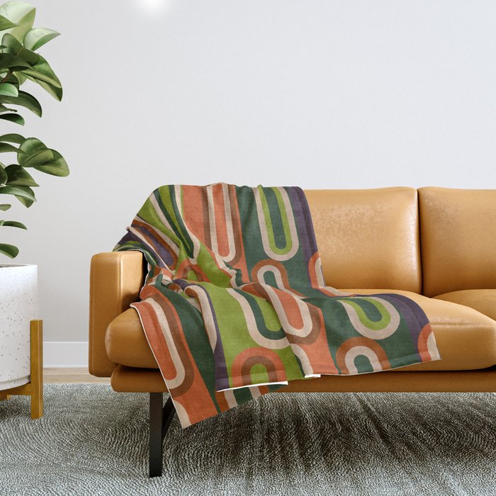 Mid Century Modern Geometry Throw Blanket Gallery Image 1