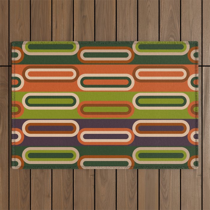 Mid Century Modern Geometry Outdoor Rug Gallery Image 1