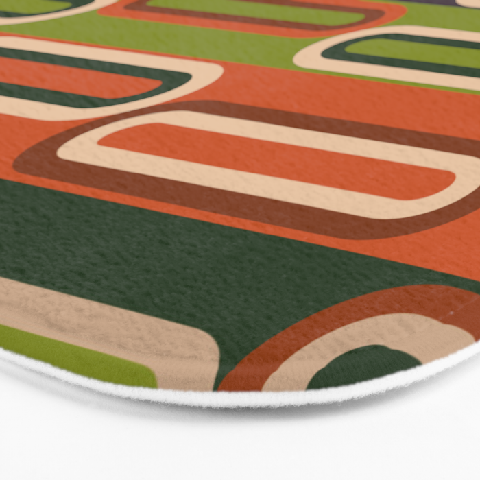 Mid Century Modern Geometry Bath Mat Gallery Image 3