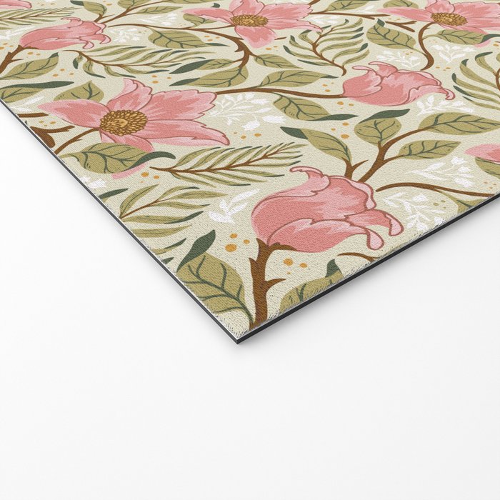 Spring Garden Flowers - Pink and Green Welcome Mat Gallery Image 2